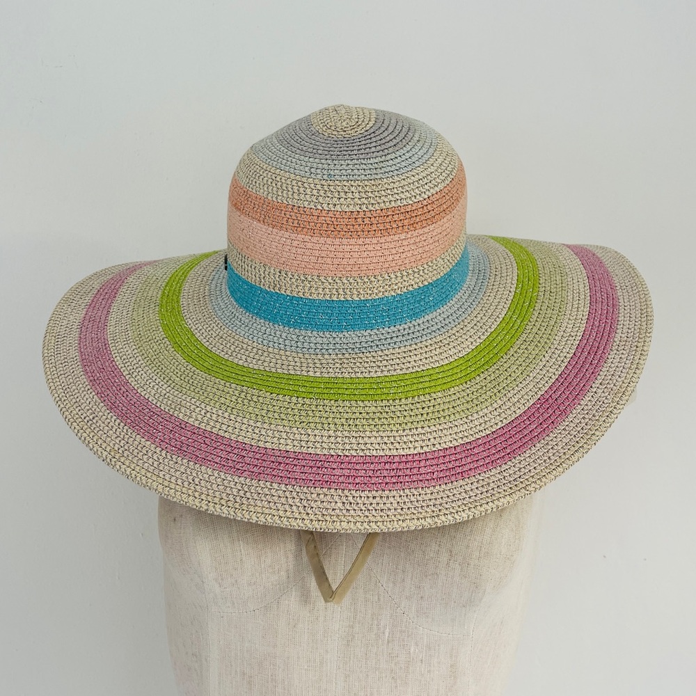 Cappelli Pastel Metallic Paper Wide Brim Hat